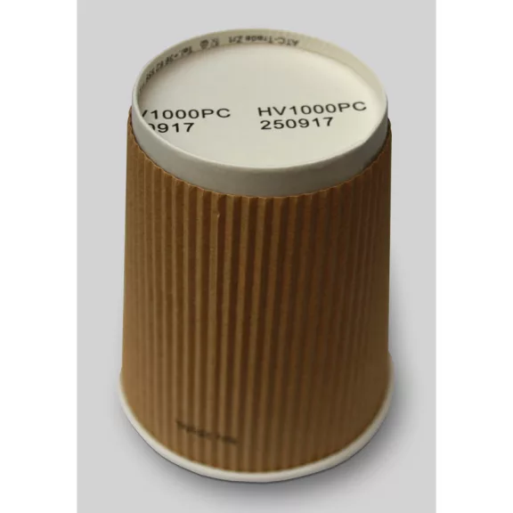 500pcs-Ripple brown 8oz-250/200ml Paper Cup