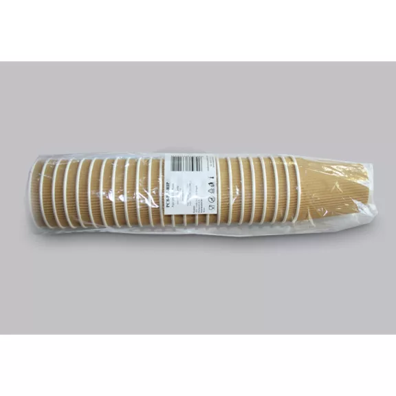 500pcs-Ripple brown 8oz-250/200ml Paper Cup