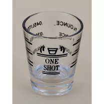 AVX BP128 Glass Measuring Cup 10/45 ml Thick Stemmed