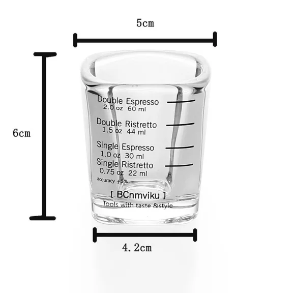 AVX 3079 60ml rectangular glass measuring cup