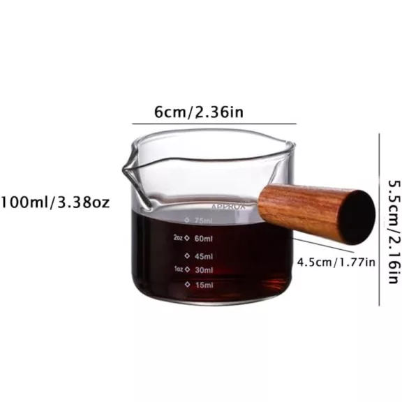 AVX 3111 75ml Double Mouth Glass Measuring Cup