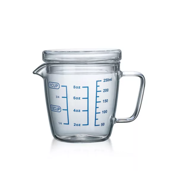 AVX MP250ml Glass Measuring Cup with Lid