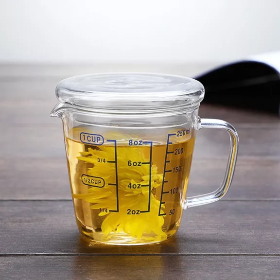 AVX MP250ml Glass Measuring Cup with Lid