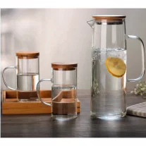 AVX-WB1700 Set of Glass Cup with a Tray