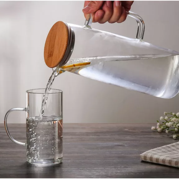 AVX-WB1700 Set of Glass Cup with a Tray