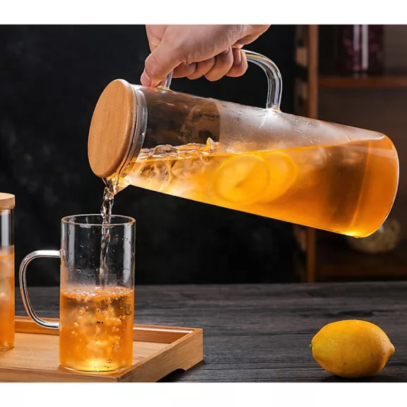 AVX-WB1700 Set of Glass Cup with a Tray