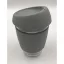Borosilicate Glass Cup with Silicon lid 350ml grey