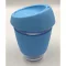 Borosilicate Glass Cup with Silicon Lid 350ml-Blue