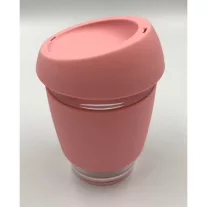 Borosilicate Glass Cup with Silicon Lid 350ml-RSZ