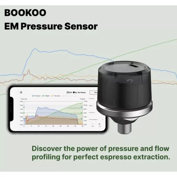 Bookoo EM Bluetooth Espresso Monitor Pressure Sensor + Bookoo Themis Bluetooth Barista scale
