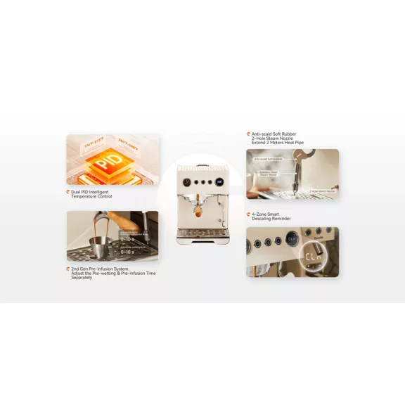 AVX Hero PRO-X Coffee Machine Adjustable with OPV White