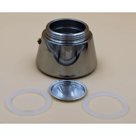 AVX Mokka 6 (Bialetti Brikka 4) Stainless Steel Boiler+Filter Basket+Shower
