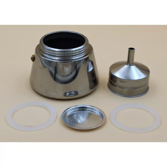 AVX Mokka 6 (Bialetti Brikka 4) Stainless Steel Boiler+Filter Basket+Shower
