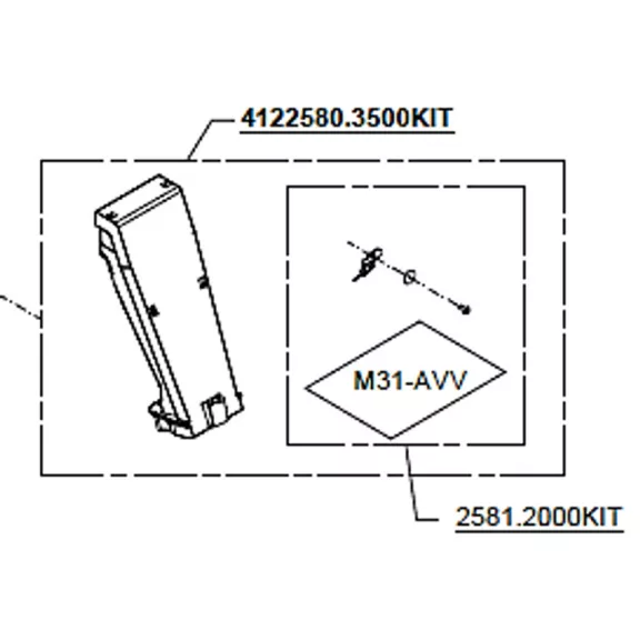 Eureka Atom 65/75  4122580.3500KIT kifolyó rész komplett