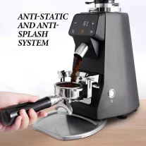   AVX CG305 64mm Titanium Coffee Grinder with pump bean container black