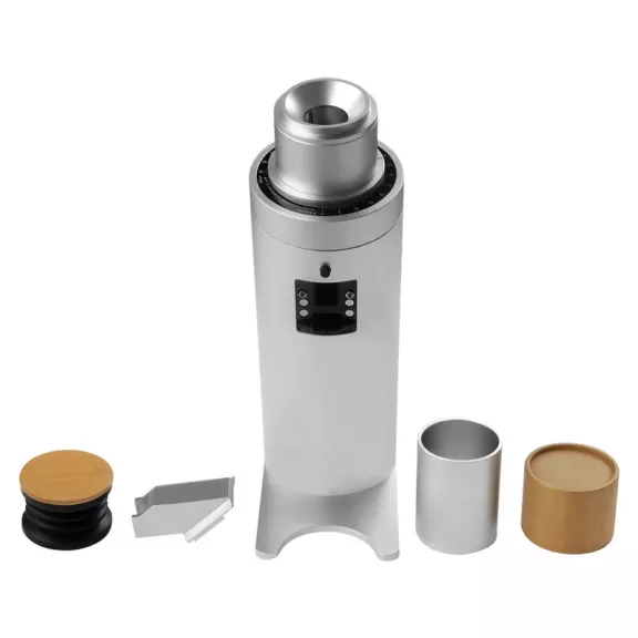 DC63 Conical Red Burrs coffee grinder Silver