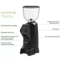 Eureka Nadir Touch 65 Coffee Grinder Black