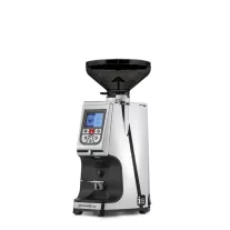   Eureka Atom Specialty 65 Red Speed Coffee Grinder -Chrome with 300g Smoke Colored Bean Hopper