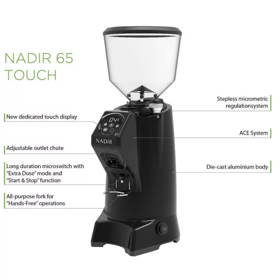 Eureka Nadir Touch 65 Coffee Grinder Black
