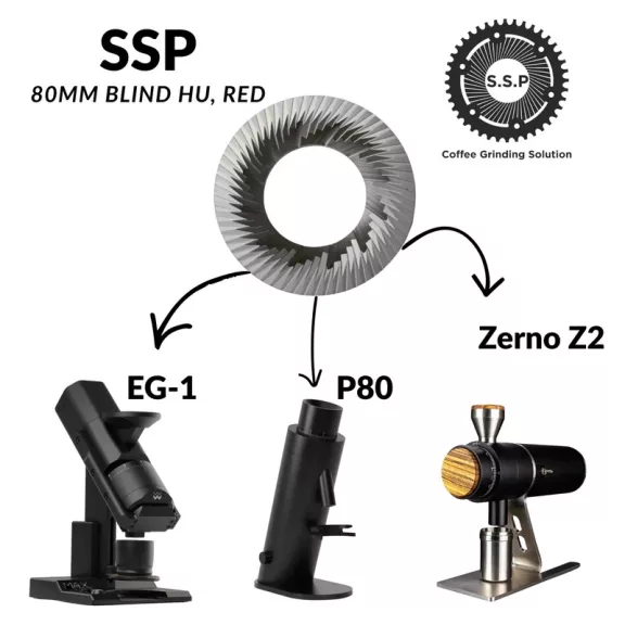 SSP 80mm LW, Lagom, Zerno Brewing Grinding Burr Blind Silver