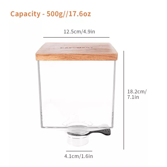 Eureka Mignon 500g Bean Hopper with Wooden top