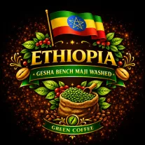   Ethiopia Natural Guji Buku Abel Gr1. Specialty Raw Coffee 1000 g