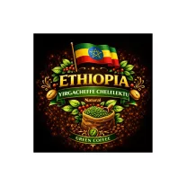   Ethiopia Natural Yirgacheffe GR2 Chelelektu Specialty Raw Coffee 1000 g