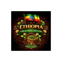 Ethiopia washed Yirgacheffe Kochere Raw Coffee 1000 g