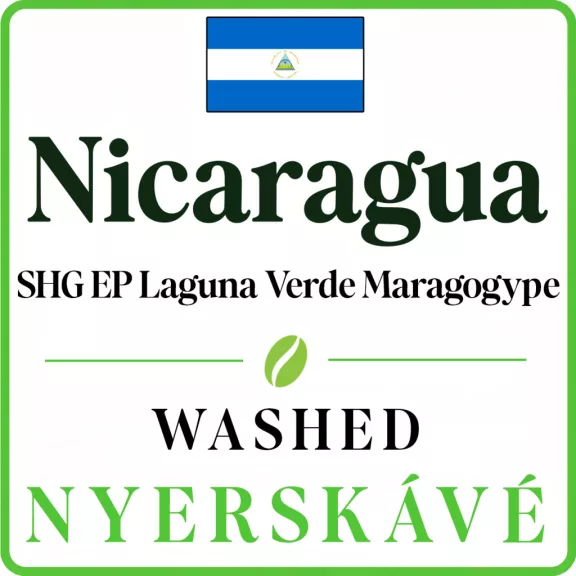 Nicaragua SHG EP Laguna Verde Maragogype washed Specialty-88p Nyerskávé 1000 g Nicaragua SHG EP Laguna Verde Maragogype washed Specialty-88p Nyerskávé 1000 g