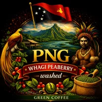 PNG Whagi Peaberry washed Raw Coffee 1000 g