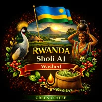 Rwanda Sholi A1 washed Specialty 87p Raw Coffee 1000 g