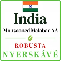 India Robusta Monsooned Mabar AA Raw Coffee 1000 g