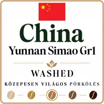 China Yunnan Simao Gr1 Washed Pörkölt Kávé 500g-KV