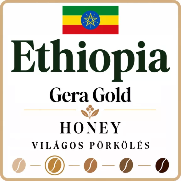 Ethiopia Gera Gold honey Specialty-91p Pörkölt kávé 250g-V Ethiopia Gera Gold honey Specialty-91p Pörkölt kávé 250g-V