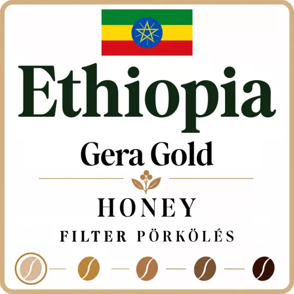 Ethiopia Gera Gold honey Specialty-91p Pörkölt kávé 500g-Filter Ethiopia Gera Gold honey Specialty-91p Pörkölt kávé 500g-Filter