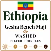   Ethiopia Gesha Bench Maji Washed Specialty-88p Pörkölt kávé 500g-Filter