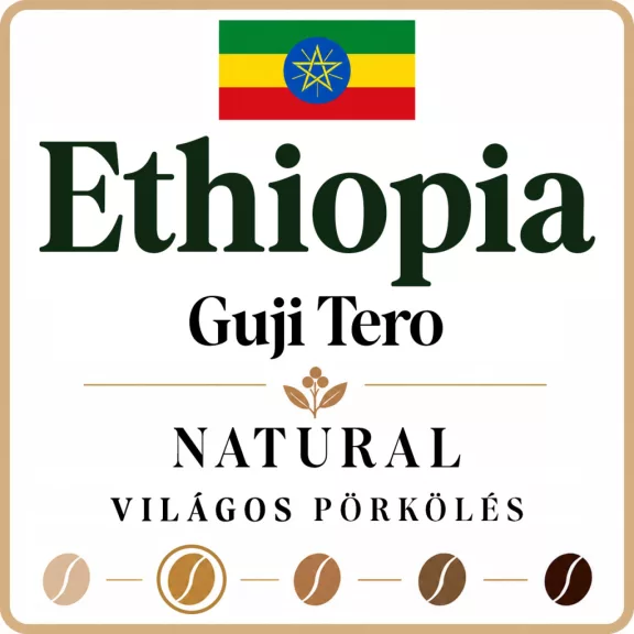 Ethiopia Guji Tero natural Specialty-84p Pörkölt kávé 250g-V Ethiopia Guji Tero natural Specialty-84p Pörkölt kávé 250g-V