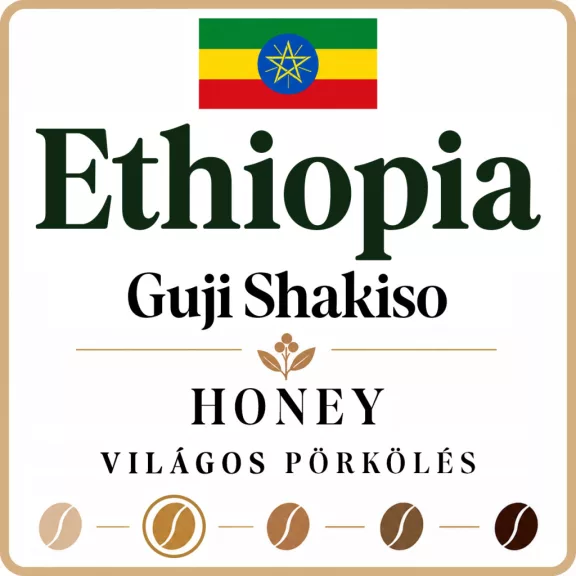 Ethiopia Guji Shakiso honey Specialty-89,5p Pörkölt kávé 1000g-V Ethiopia Guji Shakiso honey Specialty-89,5p Pörkölt kávé 1000g-V
