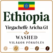   Ethiopia Yirgacheffe Aricha G1 washed Specialty-87,5p Pörkölt kávé 500g-V