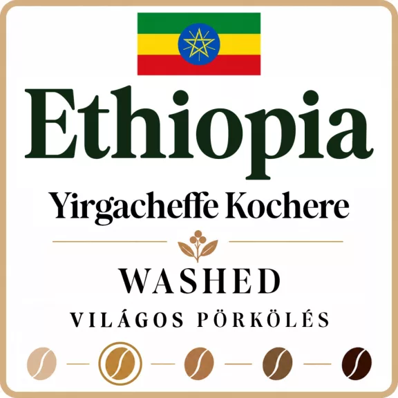 Ethiopia washed Yirgacheffe Kochere Roasted Coffee 500g-V Ethiopia washed Yirgacheffe Kochere Roasted Coffee 500g-V
