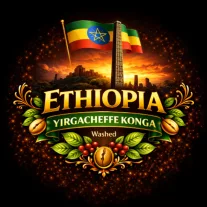 Ethiopia washed Yirgacheffe Konga G1 Roasted Coffee 1000g-V
