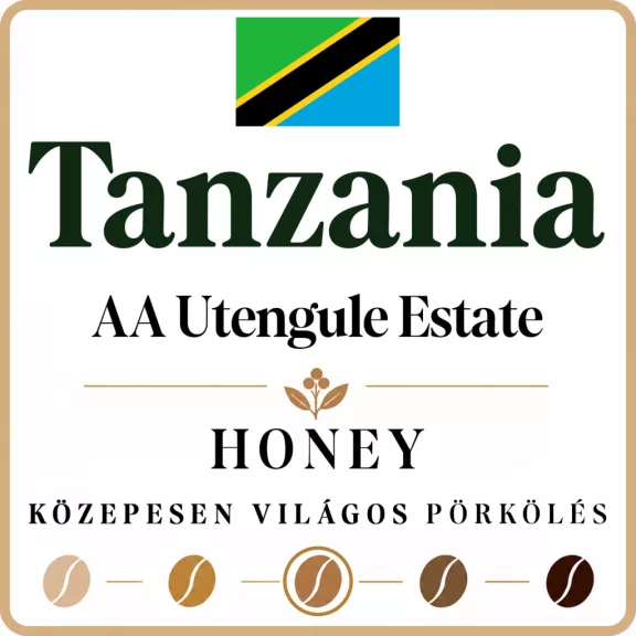 Tanzania AA Utengule Estate Honey Specialty 86p Roasted Coffee 1000g-KV Tanzania AA Utengule Estate Honey Specialty 86p Roasted Coffee 1000g-KV