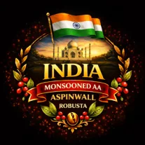 India Robusta Monsooned AA Aspinwall Roasted Coffee 1000g-S