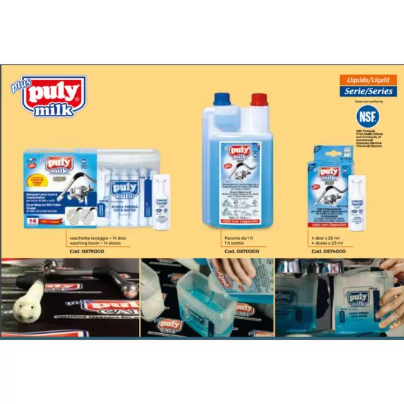 Puly Milk Frother Steam Lance and Milk Jug Cleaner 1l