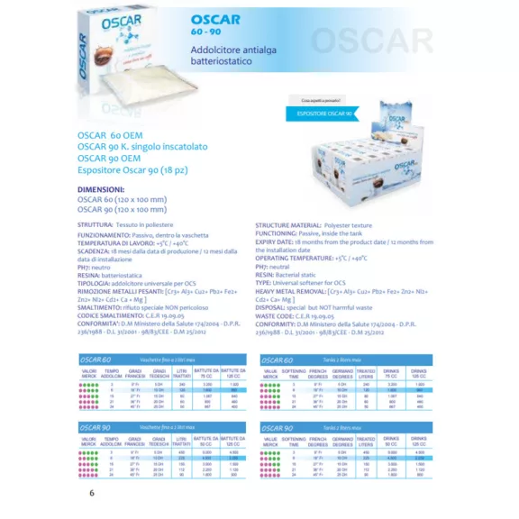 Oscar 90 water softening bag