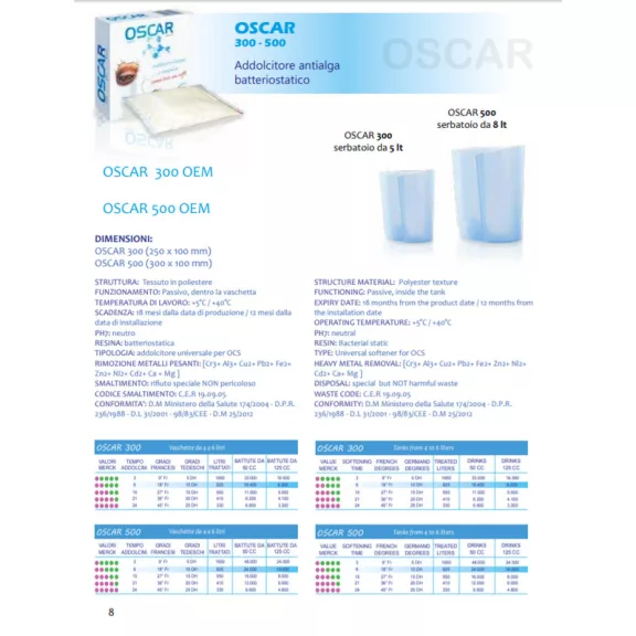 Oscar 300 water softening bag