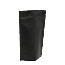 125 gr Zipper Coffee Bag Black Paper Stand Up Pouches