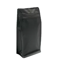 125 gr Zipper Coffee Bag Black with Box Bottom