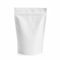 1kg Zipper+ Valve Coffee Bag -White Stand Up Pouches