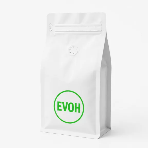 1kg Zipper + Valve Box Bottom coffee bag White EVOH 1kg Zipper + Valve Box Bottom coffee bag White EVOH